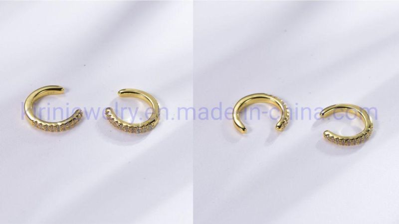 Clip on Earrings Non Pierced Gold Plated Clip on Earrings for Girls 925 Sterling Silver Clip-on Earrings