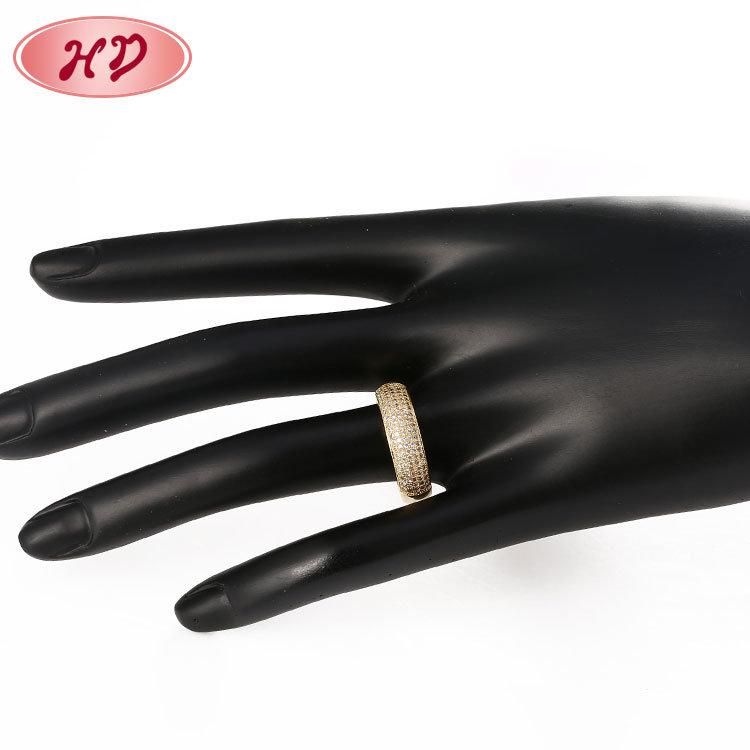 Fashion Latest Designs Gold Plated CZ Wedding Rings for Women & Men′s New Model Promise Jewelry