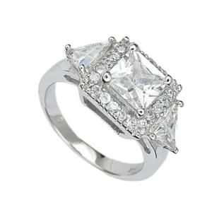 Jewelry High Quality White Gold Filled White Topaz Wedding Ring