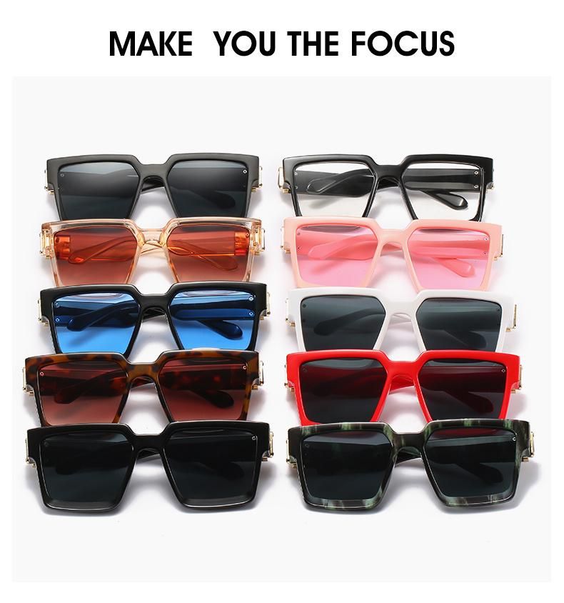 Large-Frame Sunglasses with Green Markings, The Same Model with Sunglasses, Cross-Border Foreign Trade Street Photography Catwalk Glasses