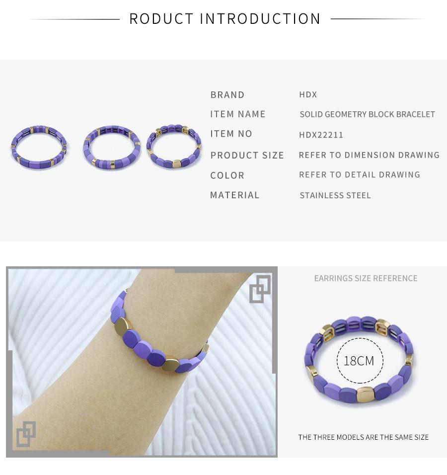 Purple Gold Two Color Bracelet