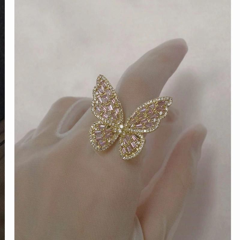 Same-Style Butterfly Hollow-out Creative Opening Ring