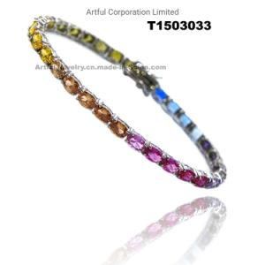 Hot Sale Rainbow Style Silver Bracelet Fashion Jewelry Bracelet