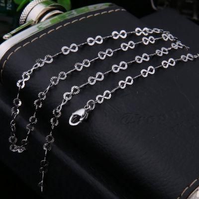 Wholesale Fashion Stainless Steel Jewelry Necklace Eight-Character Embossed Chain