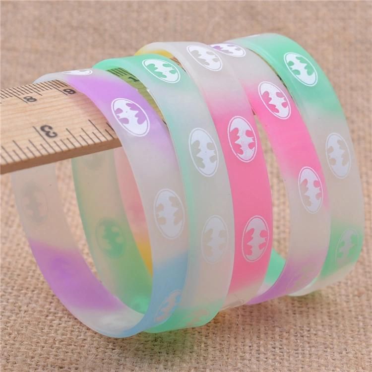 Custom Printed Silicone Wristband Rubber Bracelet for Promotion
