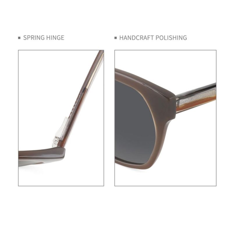 Double Bridge Transparent Lentes De Sol Trendy Custom Logo UV400 Mens Clear Injection Acetate Sunglasses