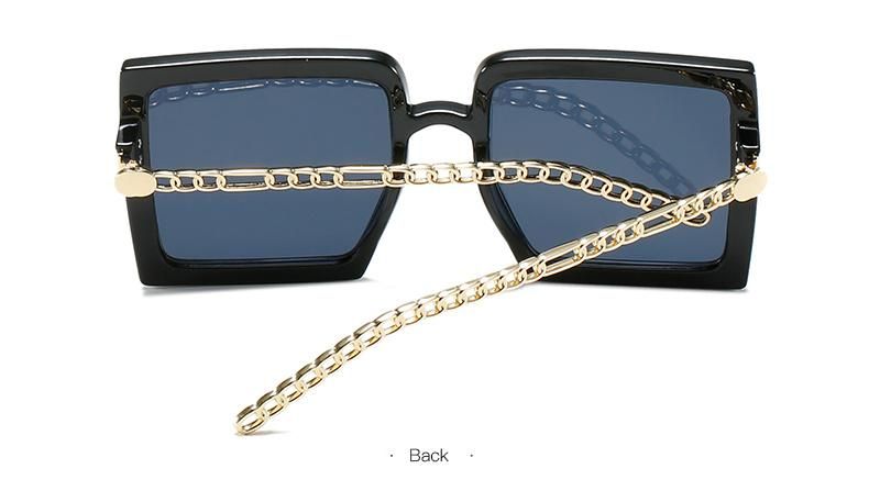 Glasses for New Retro Frame Sunglasses Female Chain Type Metal Temple Sunglasses Cross-Border Foreign Trade Glasses