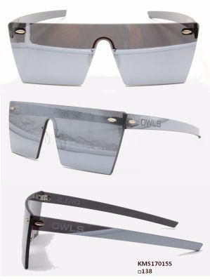 One Piece Nylon Lens Fashion Sunglasses with Nylon Temple (KMS17015S)