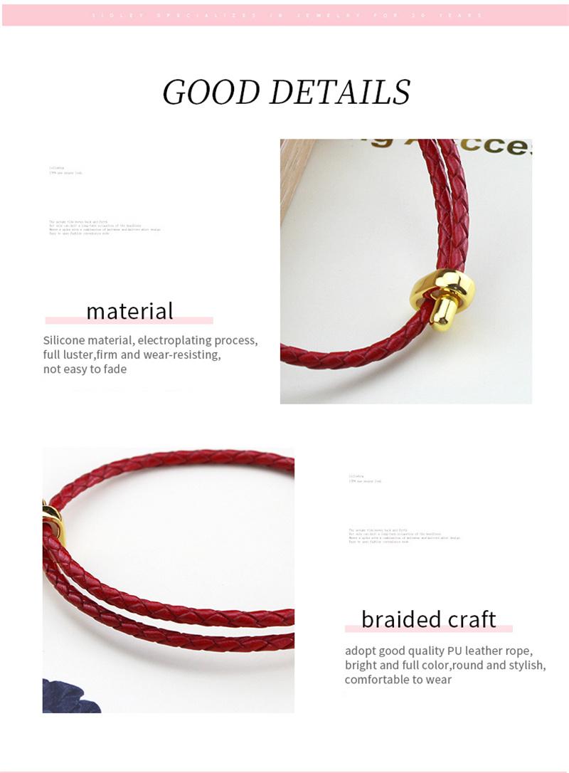 Hot Red Rope Gold Adjustable Minimalism Bracelet