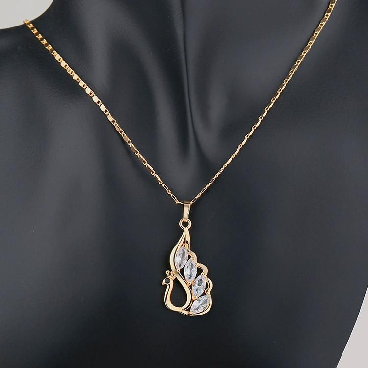New Design 18K Gold Plated White Jewelry Set with Zircon