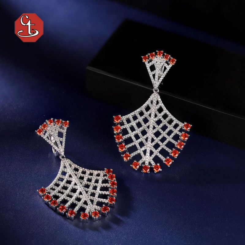Hollow Out Silver Earring Fashion Women Luxury Earrings Jewelry