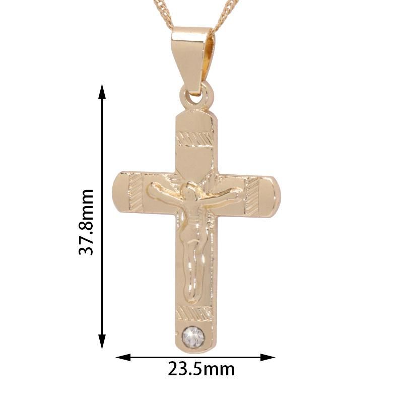 Wholesale High Quality Luxury 18K Religious Cross Pendant Fashion Necklace