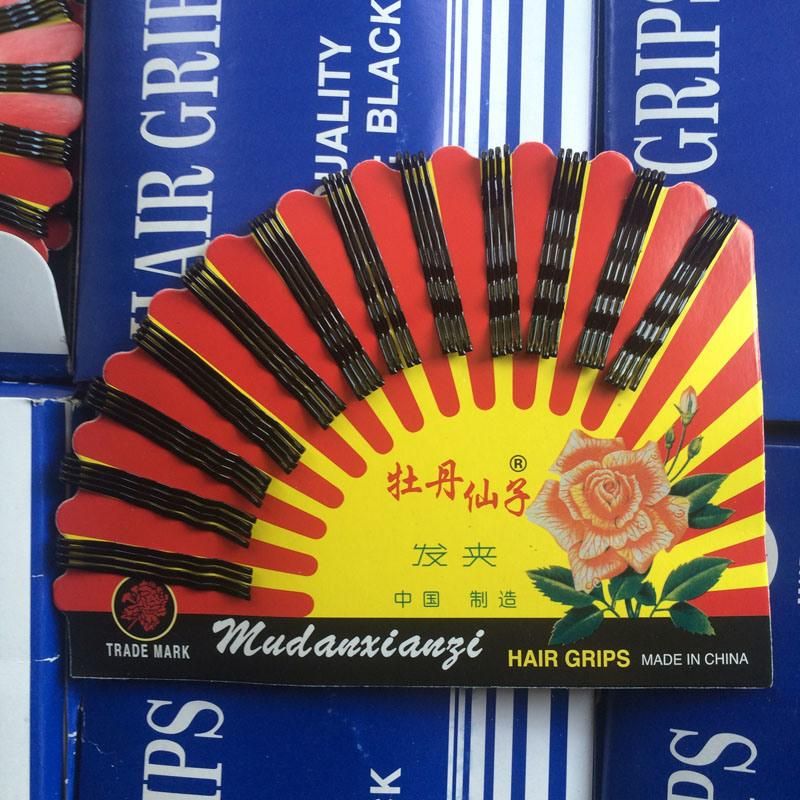60 Pieces Card Packed Shenghua Black Metal Hair Grips (JE1043)