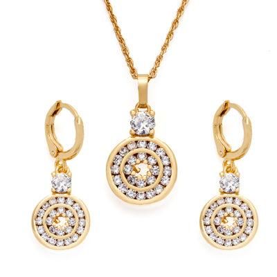 Cheap 2020 Guangzhou HD Zircon Jewelry Set with Necklace and Earrings