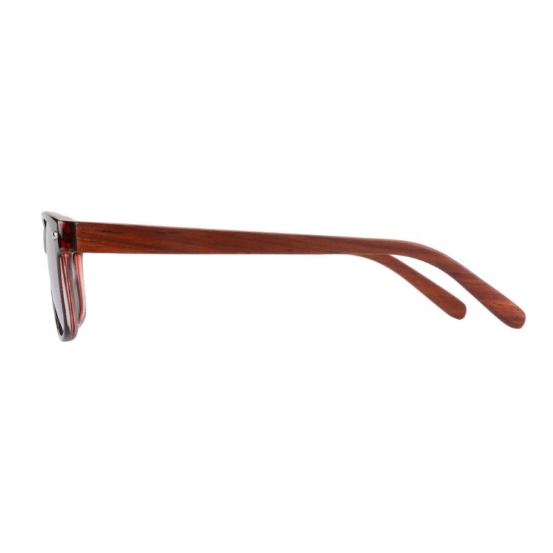 PC Frame Polarized Custom Logo Wood Temple Sun Glasses