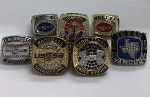 Custom Silver/Gold Plated Usssa Youth Baseball Champions Rings/Runner up Rings/Finalist Rings