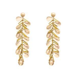 Fashion Women Jewelry Long Charm Metal Drop Earrings