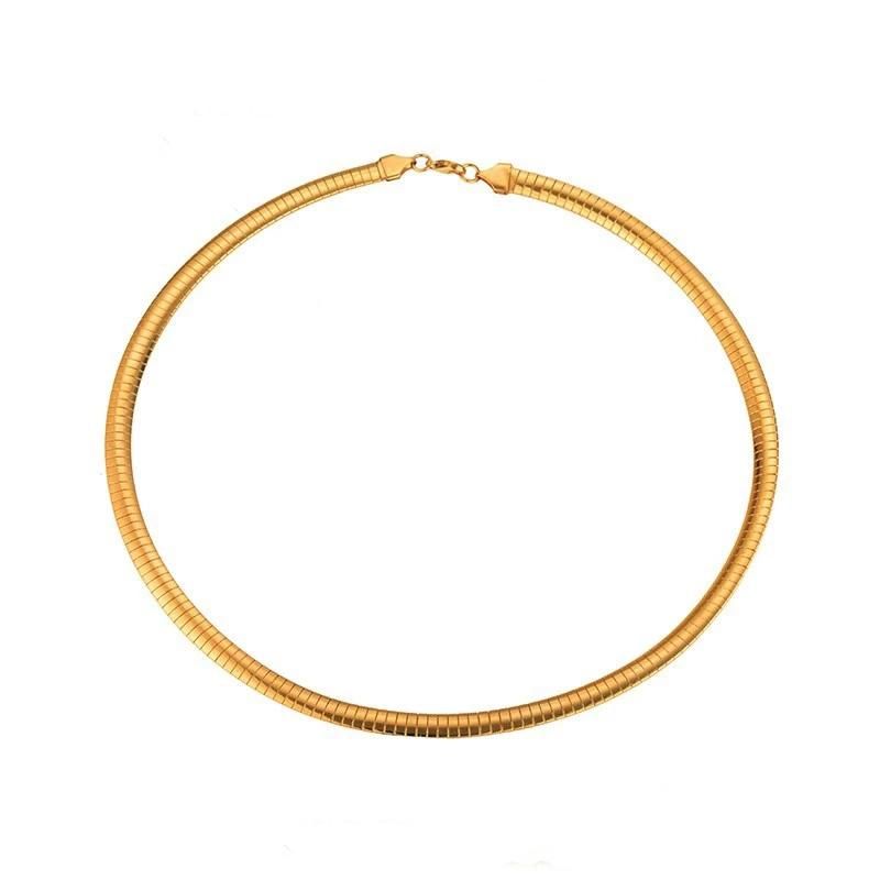 Gold/Silver Stainless Steel Snake Chain Choker Necklace for Women