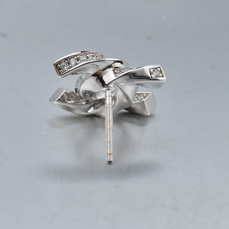 Inlaid Zircon Hip Hop C Temperament Male Stud Earrings Jewelry