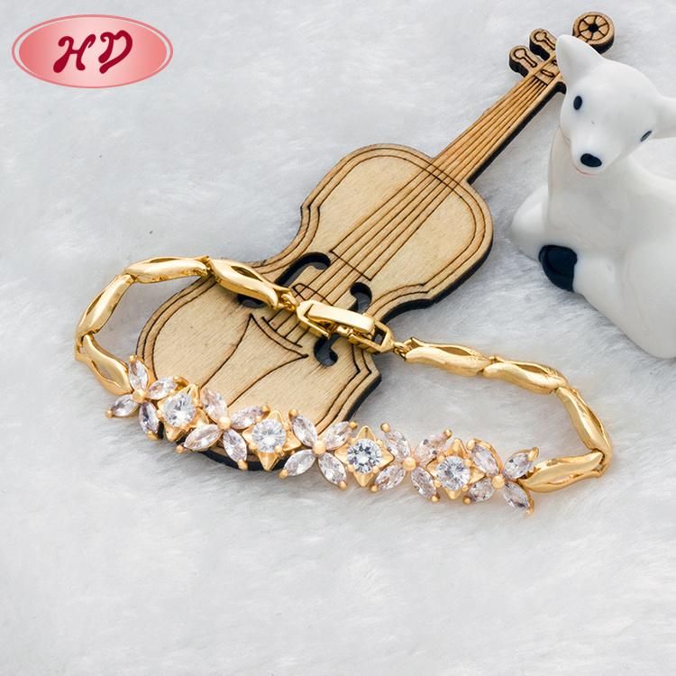 New Designs Charm Colorful Crystal 18K Gold Plated Bracelet