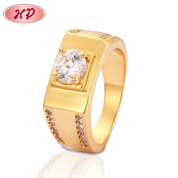 18K 14K Gold Plated Engagement Fashion Wedding Jewelry Stainless Steel Silver Man Finger Rings Design