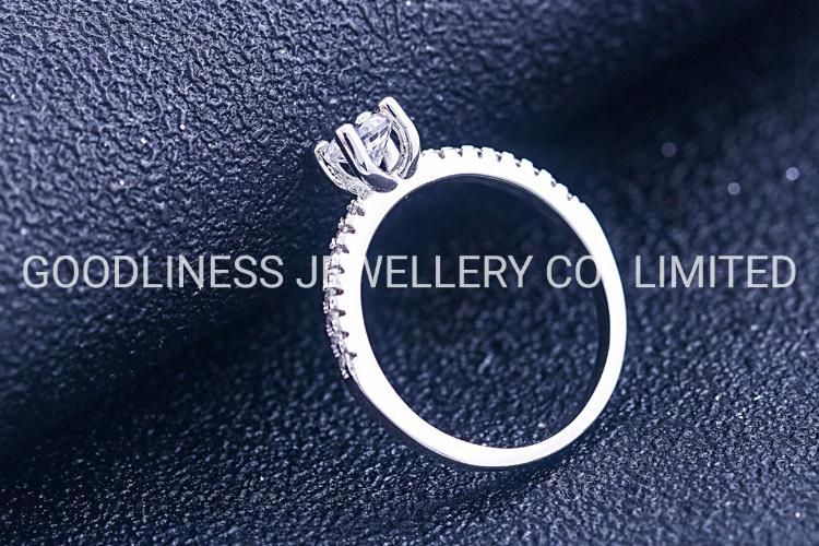 925 Sterling Silver Women CZ Simple Rings Fashion Jewelry