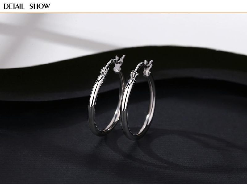2021 French Resizable Loop Style Silver Earring Jewelry