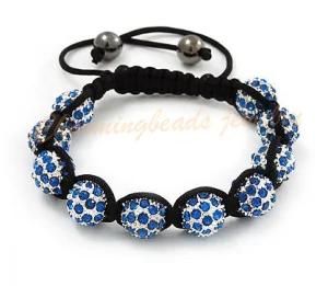 Shamballa Bracelet Alloy Pave Bead Jewelry