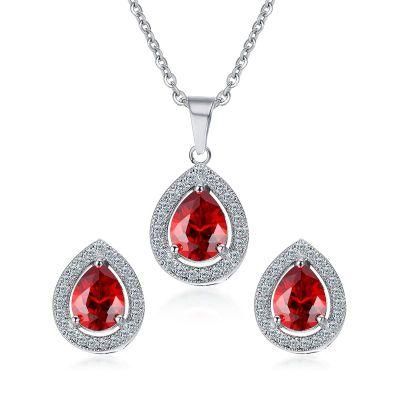 Sc Fashion Brand Women Zircon Brass Shiny Jewelry Set