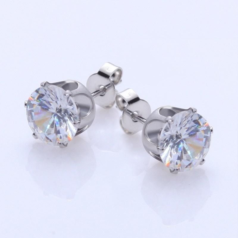 Fashion Synthetic Diamond Jewelry Earrings Silver with Swarovski Elements