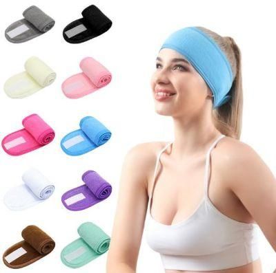 Makeup Headband Adjustable Absorption Headwear Sports Head Band Hair Band for Running SPA Yoga