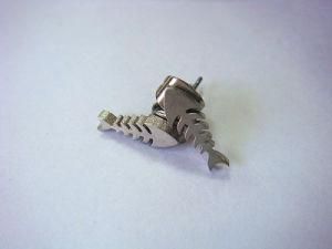 Fashion Stainless Steel Fish Bone Earring (EC7228)
