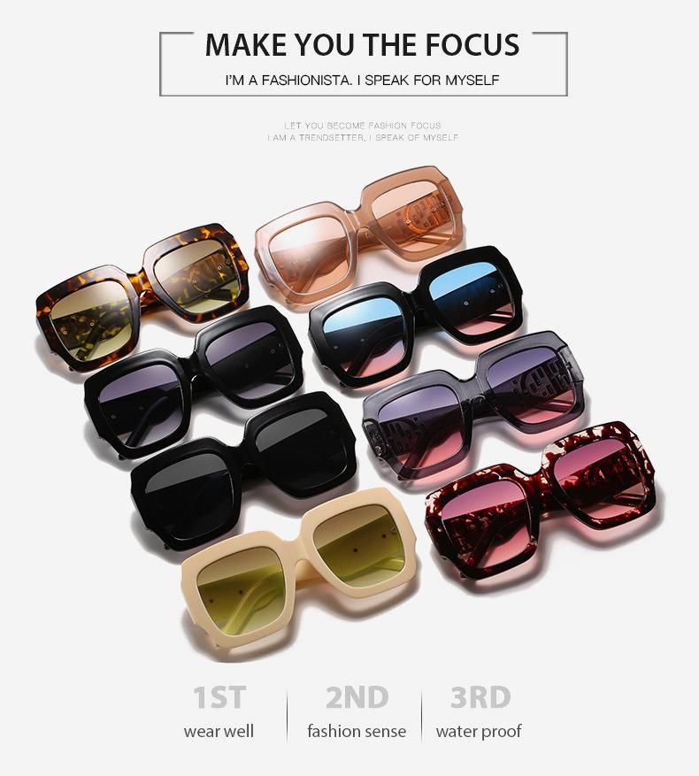 Color Sun Glasses Big Frame Sunglasses