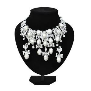 2013 Latest Zinc Alloy Jewelry Necklace Set with Pearl (MJBH38)