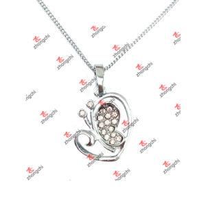 Fashion Alloy Birthstone Butterfly Charms Jewelry Necklace Gifts (BBJ60127)