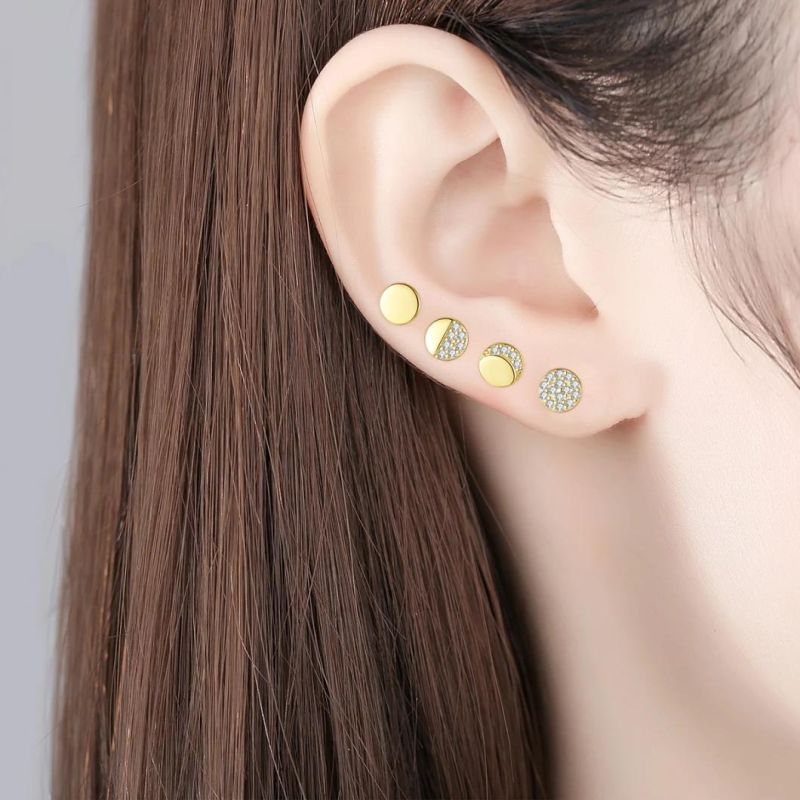 Best Quality 925 Sterling Silver Stud Wedding Earrings Jewellry