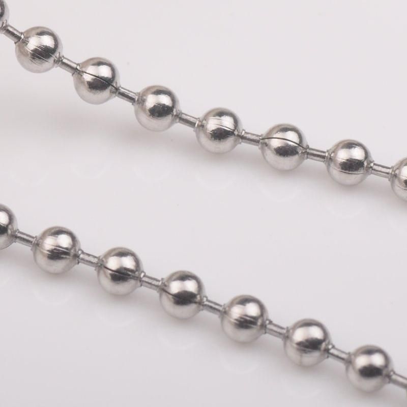 Gold Plated Stainless Steel Ball Bead Chain Necklace with Beads Matching Connectors