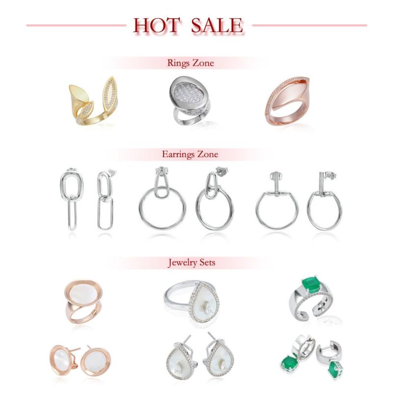 Hot Sale Jewelry White Mother of Shell Rings for Women Minimalist Hexagon Geometric Style Wide Ring