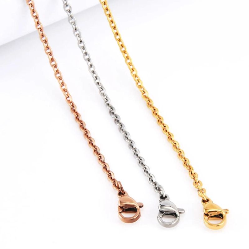 Wholesale Stainless Steel Jewelry Flat Cable Chain Necklace Bracelet Fashion Jewelry Design