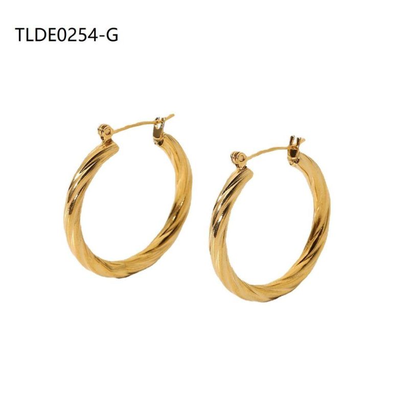 Manufacturer Custom Jewelry Non Tarnish, Fashion jewellery Stainless Steel, Earring Gold Plated