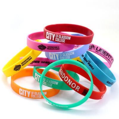 Cheap Fashion Colorful ID Rubber Wrist Band Debossed Sports Smart Cloth Cancer Rubber Anime Jewelry Mosquito USB for Sale Silicone Bracelet