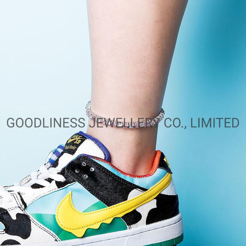 Gold Filled Tennis Chain Adjustable Iced out Anklet Bracelet Design