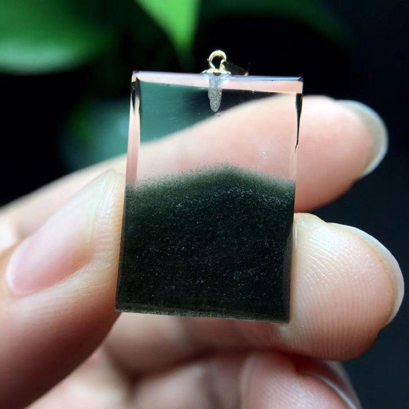 Green Phantom Pendants China Natural Crystal