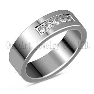 Low MOQ Shiny Polished Stainless Steel Ring (OATR0342)