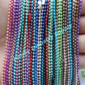 Pretty 3.2mm Solid Colored Ball Chain for Necklaces