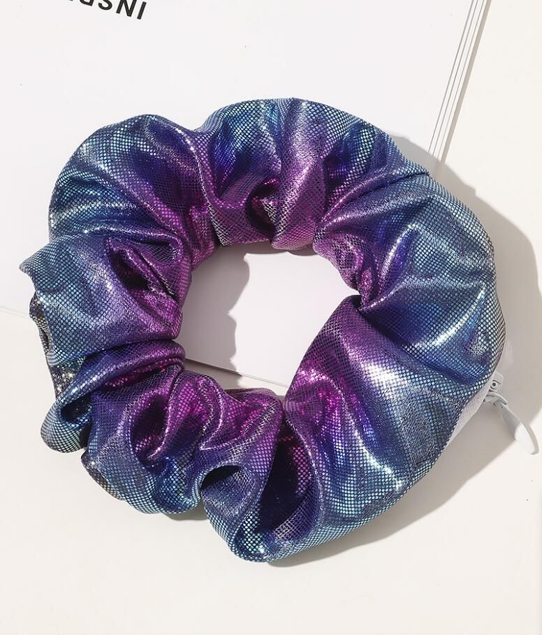 in Stock Zipper Scrunchies Hair Bands Hair Scrunchies