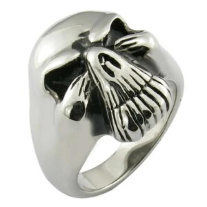 316L Stainless Steel Handmade Cast Biker Men Rings