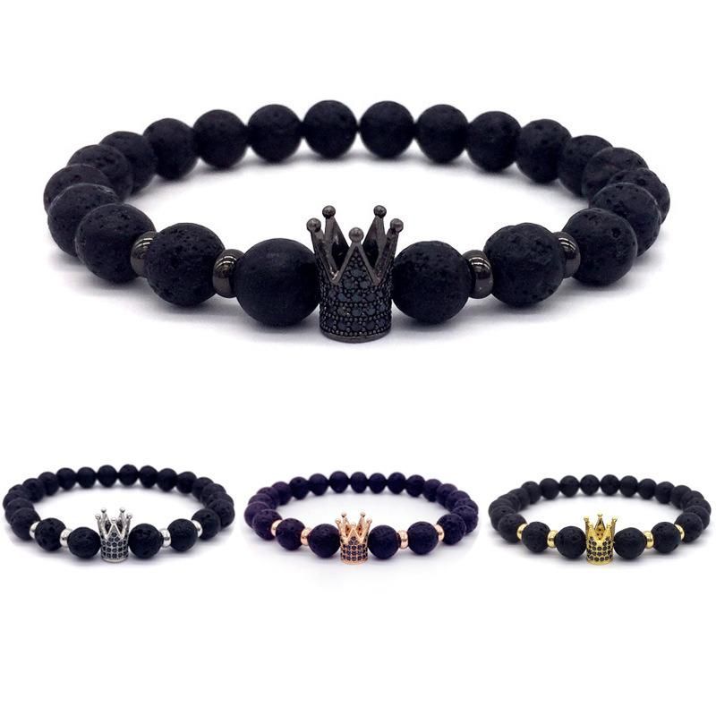 Zircon Crown Promotion Gift Men Beads Bracelet