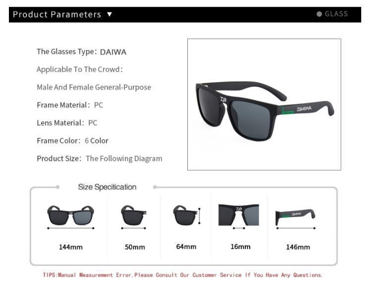 Daiwa 2020 Polarized Sunglasses Men Sunglasses Male Sunglasses Camping Hiking Fishing Classic Sun Glasses UV400 Eyewear Dropshipping Agent Us UK Canada
