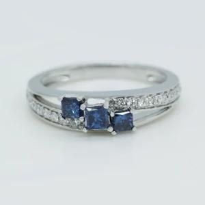Hot Selling 925 Sterling Silver London Blue Stone Ring Jewelry